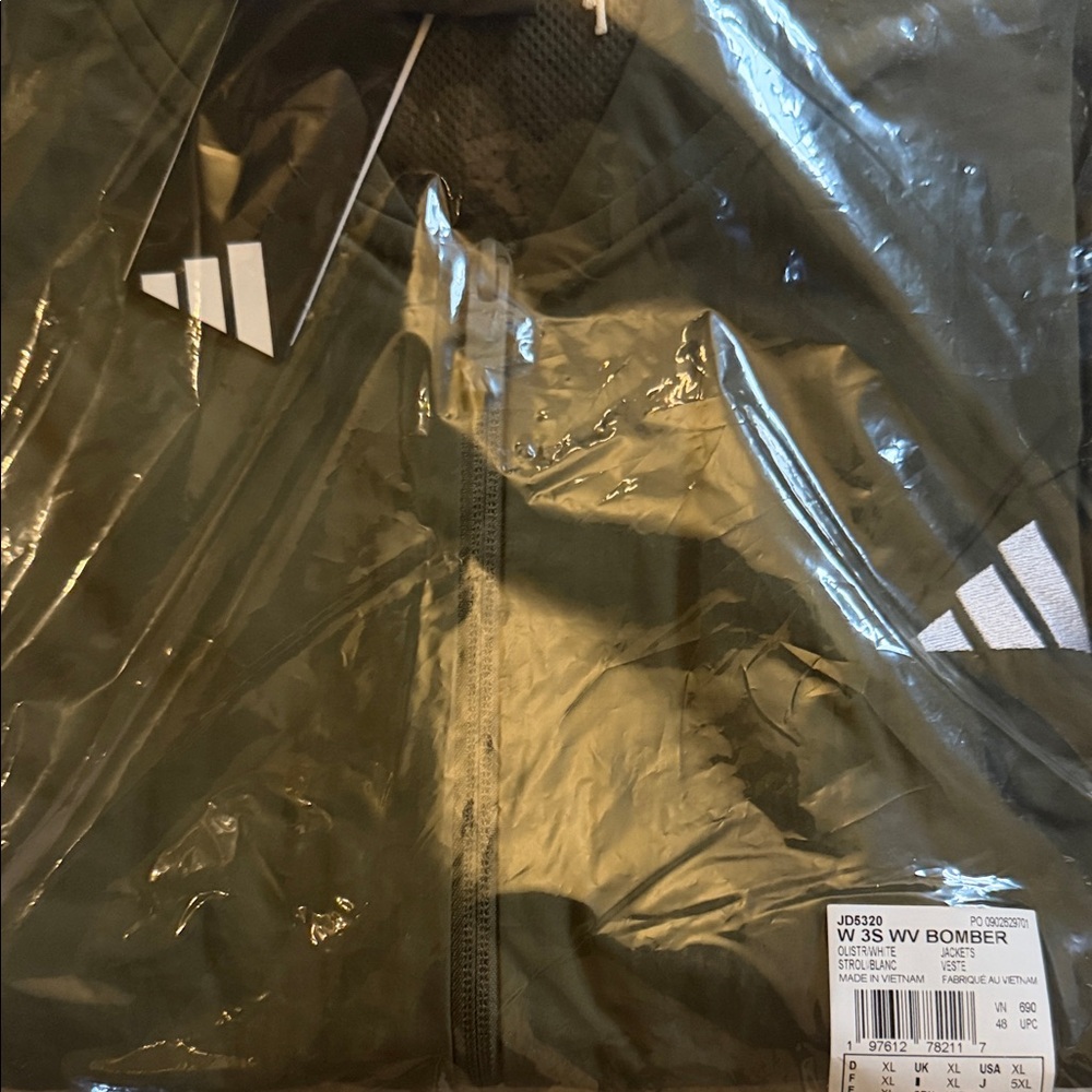 adidas Olive Green W3 3S WV Bomber Jacket